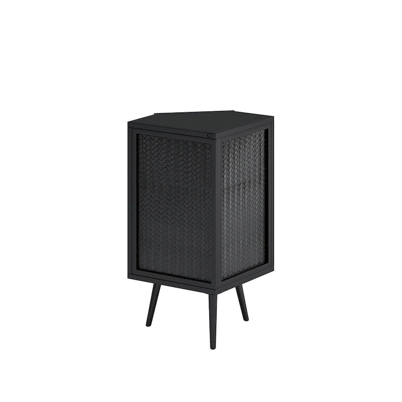 22.25  Floor Corner Cabinet with Glass Door & Adjustable Shelf