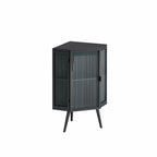 22.25  Floor Corner Cabinet with Glass Door & Adjustable Shelf