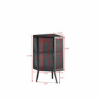 22.25  Floor Corner Cabinet with Glass Door & Adjustable Shelf