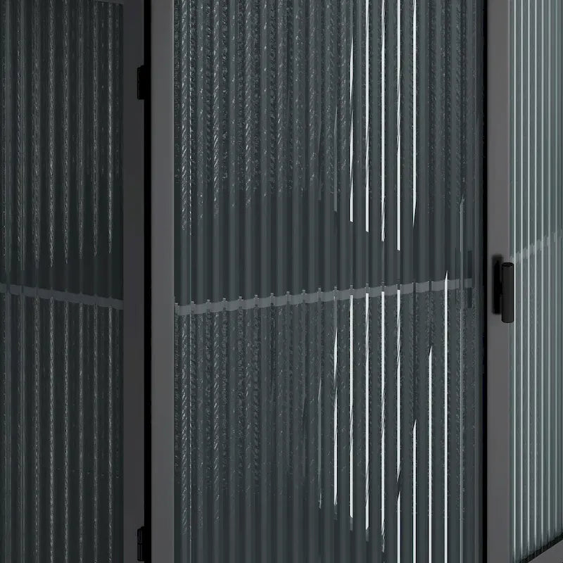 22.25  Floor Corner Cabinet with Glass Door & Adjustable Shelf