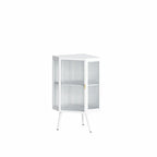 22.25  Floor Corner Cabinet with Glass Door & Adjustable Shelf