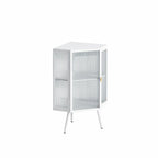 22.25  Floor Corner Cabinet with Glass Door & Adjustable Shelf