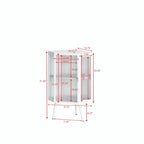 22.25  Floor Corner Cabinet with Glass Door & Adjustable Shelf