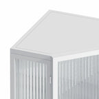 22.25  Floor Corner Cabinet with Glass Door & Adjustable Shelf
