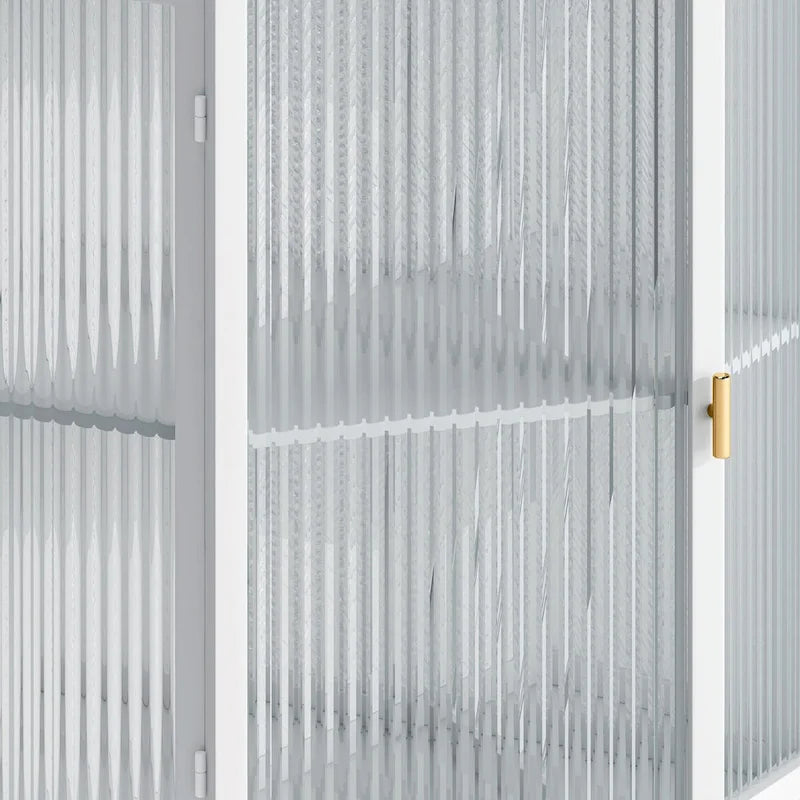 22.25  Floor Corner Cabinet with Glass Door & Adjustable Shelf