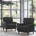 Modern Upholstered Armchair Nailhead Trim Accent Chair (Set of 2)