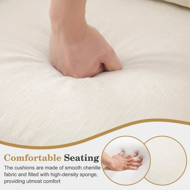 Modern Upholstered Armchair Nailhead Trim Accent Chair (Set of 2)