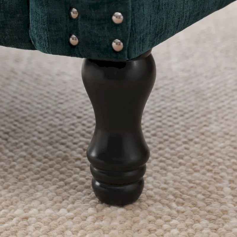 Modern Upholstered Armchair Nailhead Trim Accent Chair (Set of 2)