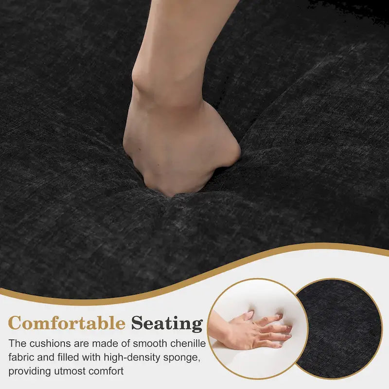 Modern Upholstered Armchair Nailhead Trim Accent Chair (Set of 2)