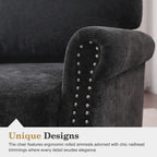 Modern Upholstered Armchair Nailhead Trim Accent Chair (Set of 2)
