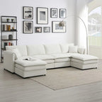 134*66  Chenille Modular Sectional Sofa