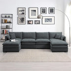 134*66  Chenille Modular Sectional Sofa