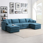 134*66  Chenille Modular Sectional Sofa