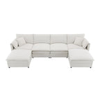 134*66  Chenille Modular Sectional Sofa