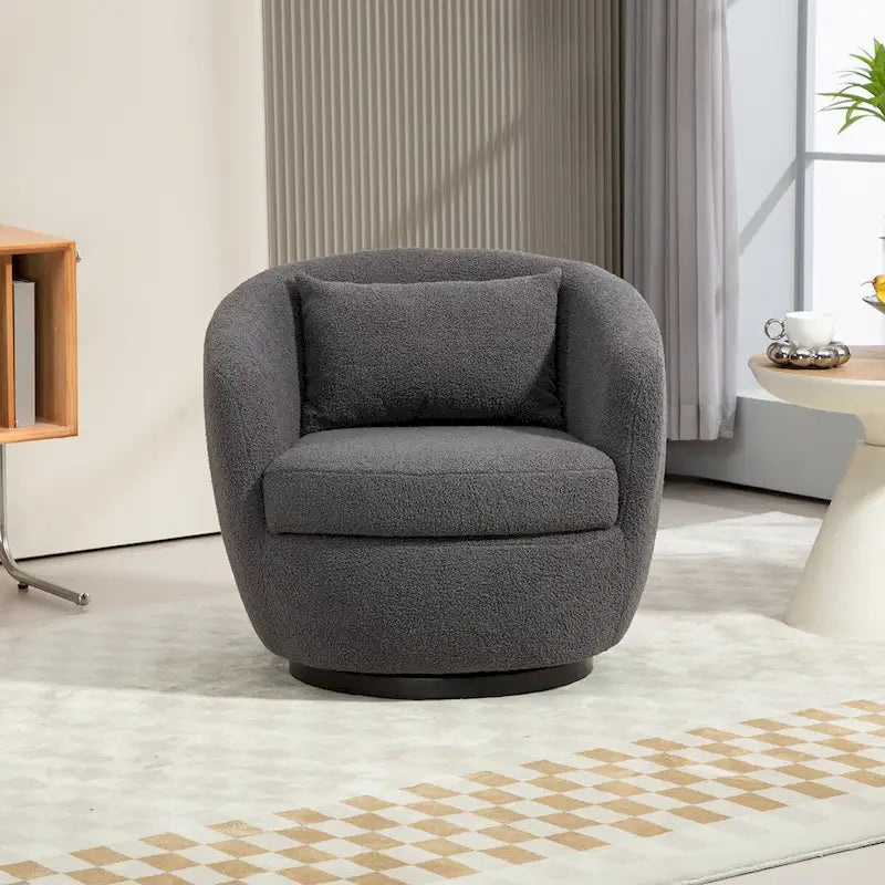 Modern Living Room Swivel Barrel Armchair