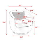 Modern Living Room Swivel Barrel Armchair
