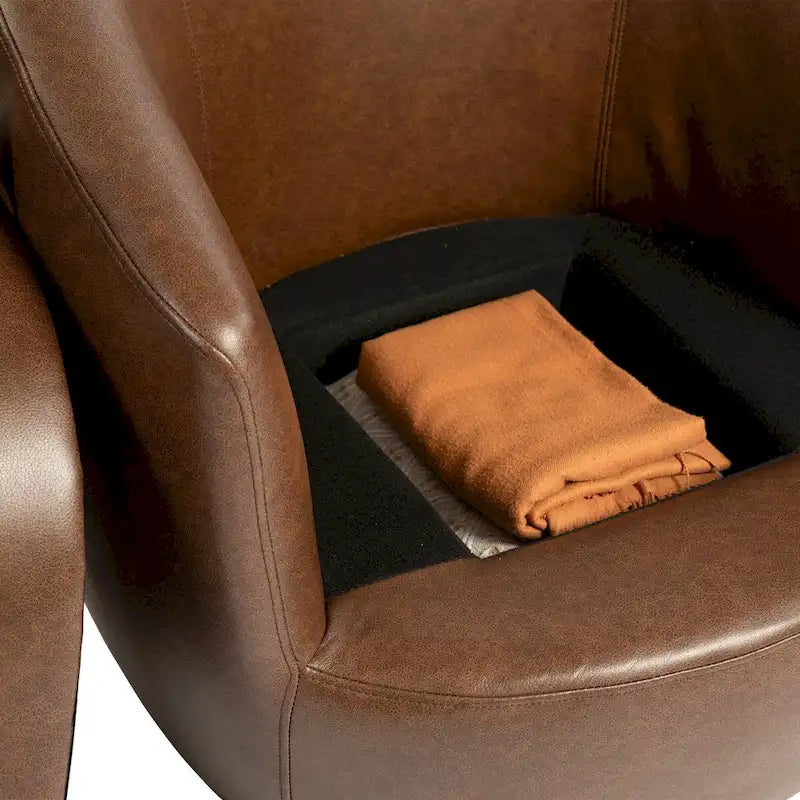 Modern Living Room Swivel Barrel Armchair