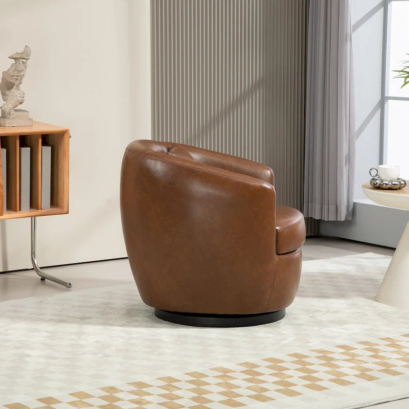 Modern Living Room Swivel Barrel Armchair