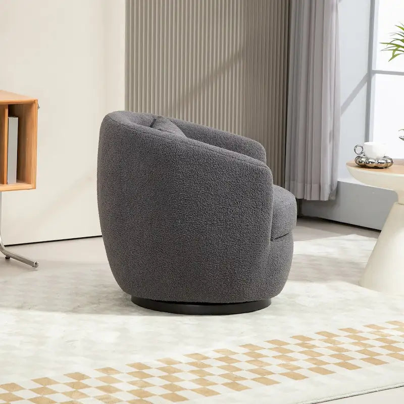 Modern Living Room Swivel Barrel Armchair