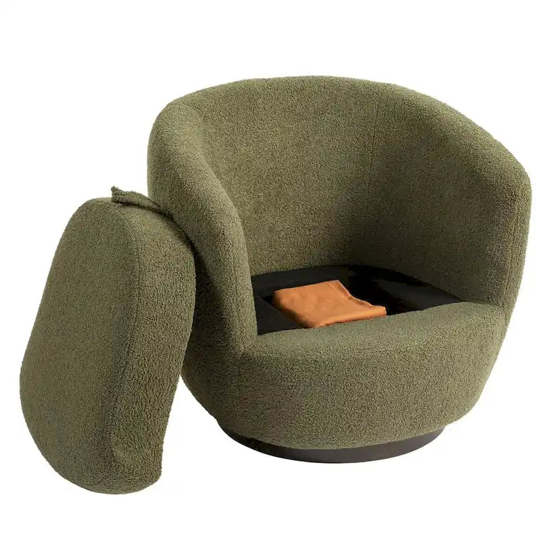 Modern Living Room Swivel Barrel Armchair