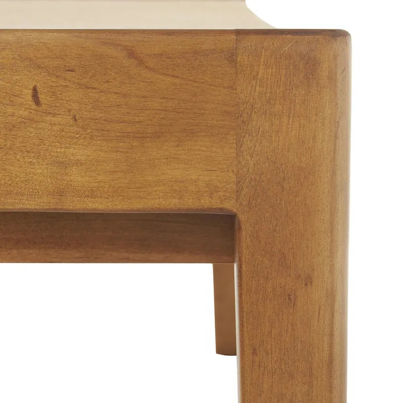 Wood Handmade Traditional Home Bench with Rope Wrapped Seat - Brown - Roche River Decor