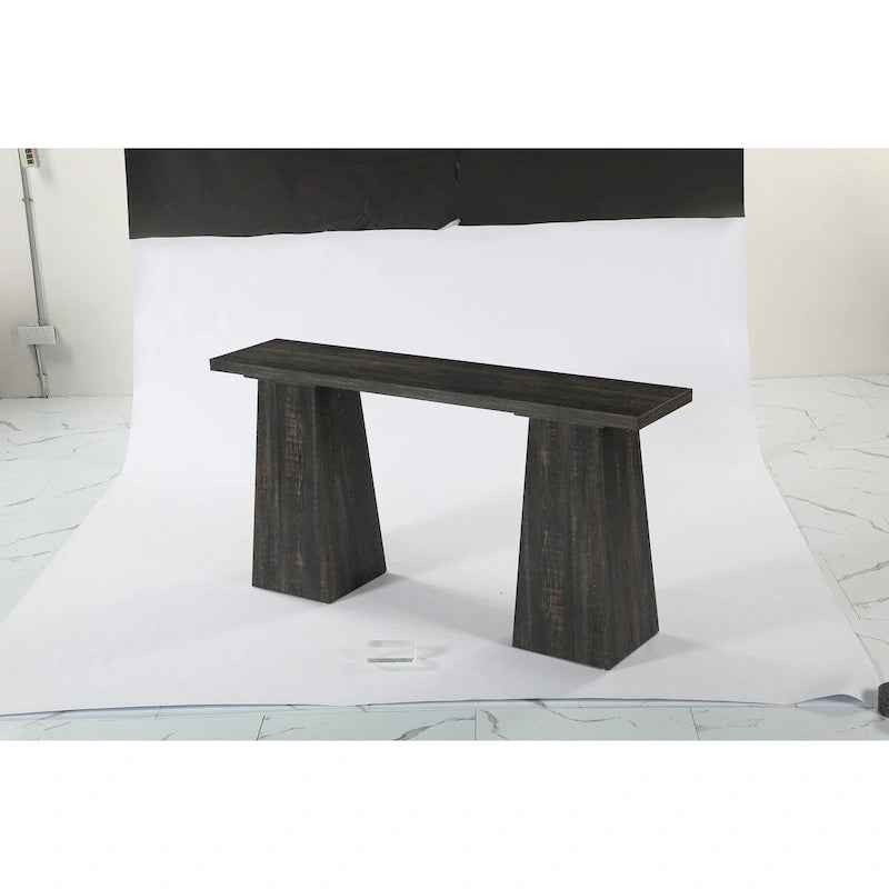 Wood 63-Inch Narrow Console Sofa Hallway Table for Entryway