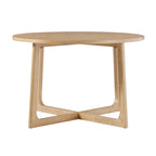 Middlebrook Modern Round Solid Wood Dining Table With Geometric Legs