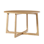 Middlebrook Modern Round Solid Wood Dining Table With Geometric Legs