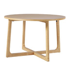 Middlebrook Modern Round Solid Wood Dining Table With Geometric Legs
