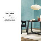 Middlebrook Modern Round Solid Wood Dining Table With Geometric Legs