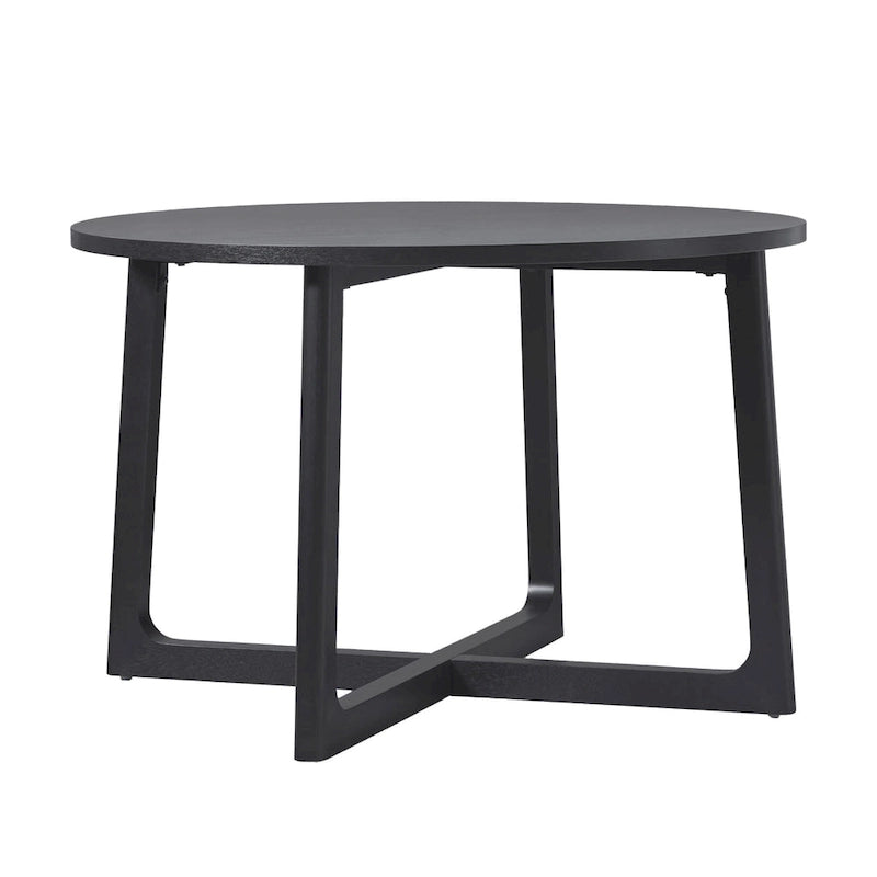 Middlebrook Modern Round Solid Wood Dining Table With Geometric Legs